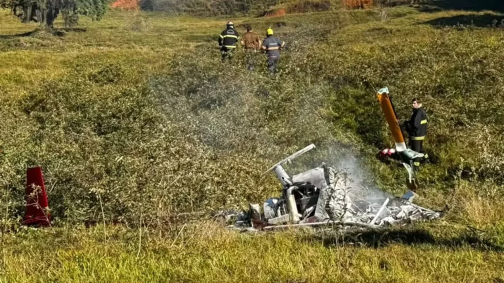 Identificado piloto que morreu em queda de helicóptero em SC