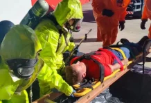 Bombeiros de Videira participam de treinamento especializado para emergências com produtos perigosos Bombeiros de Videira participam de treinamento especializado para emergências com produtos perigosos