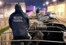 Bitrem com carga de ração escondia 300 mil maços de cigarros ilegais Bitrem com carga de ração escondia 300 mil maços de cigarros ilegais