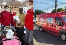 Gêmeos nascem dentro de ambulância a caminho da maternidade Gêmeos nascem dentro de ambulância a caminho da maternidade