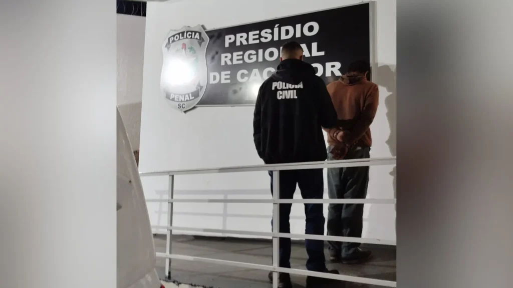 Polícia Civil prende suspeito de ameaça e incêndio em Caçador