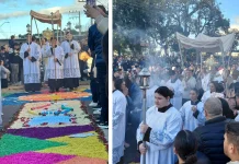 Corpus Christi reuniu fiéis em celebração e procissão em Caçador Corpus Christi reuniu fiéis em celebração e procissão em Caçador