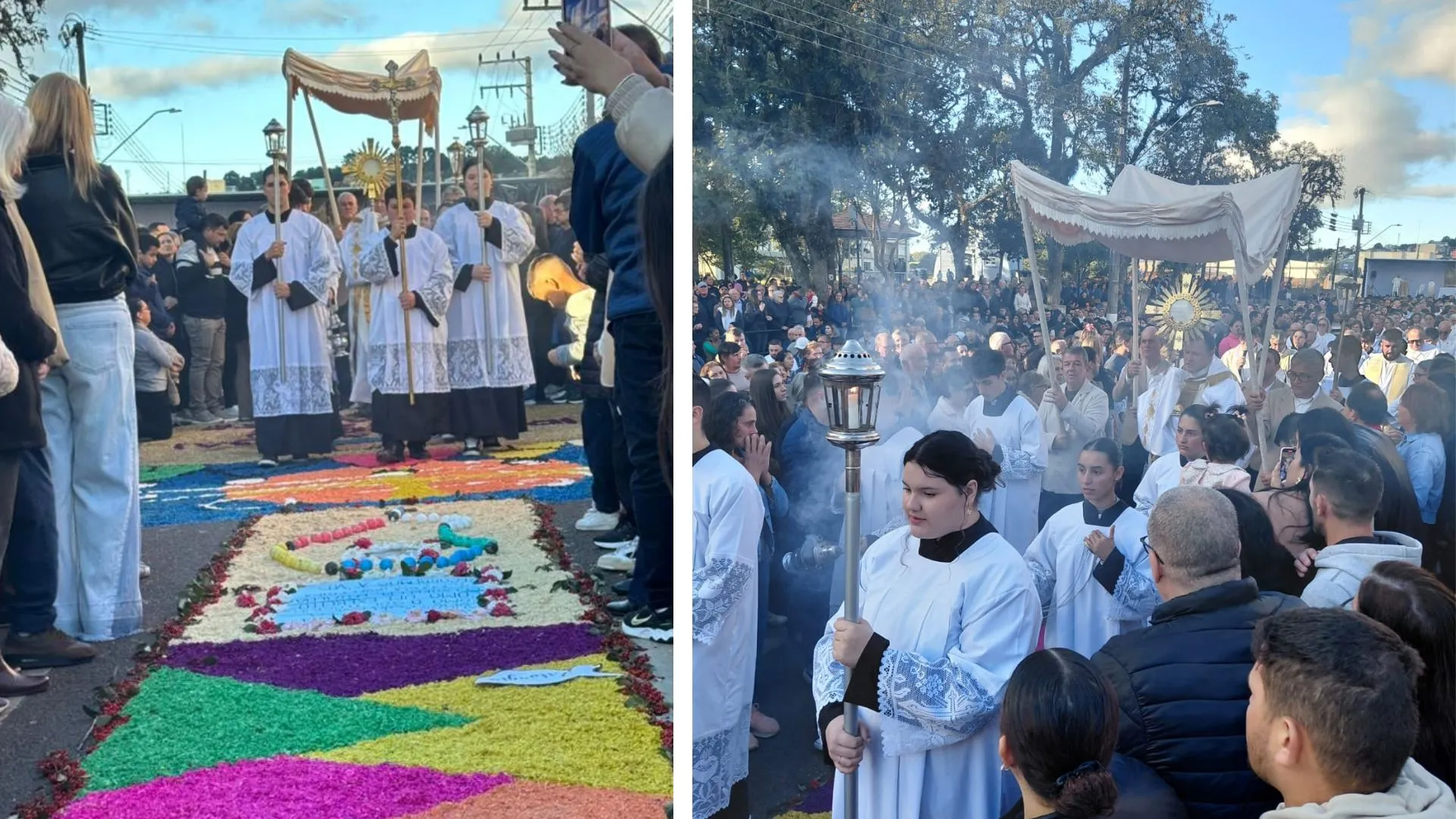 Corpus Christi reuniu fiéis em celebração e procissão em Caçador