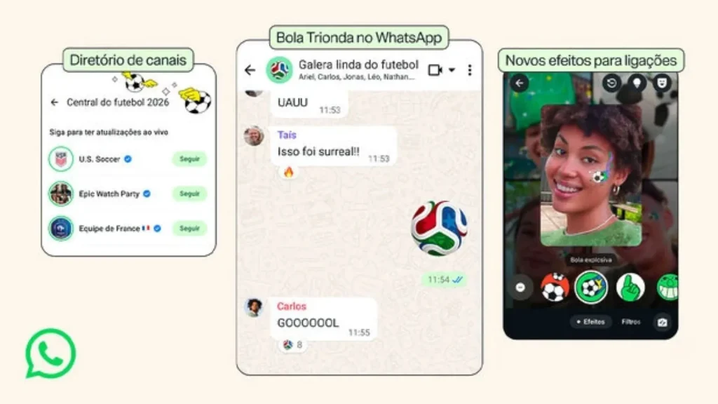 WhatsApp lança figurinhas, efeitos e recursos especiais para a Copa do Mundo
