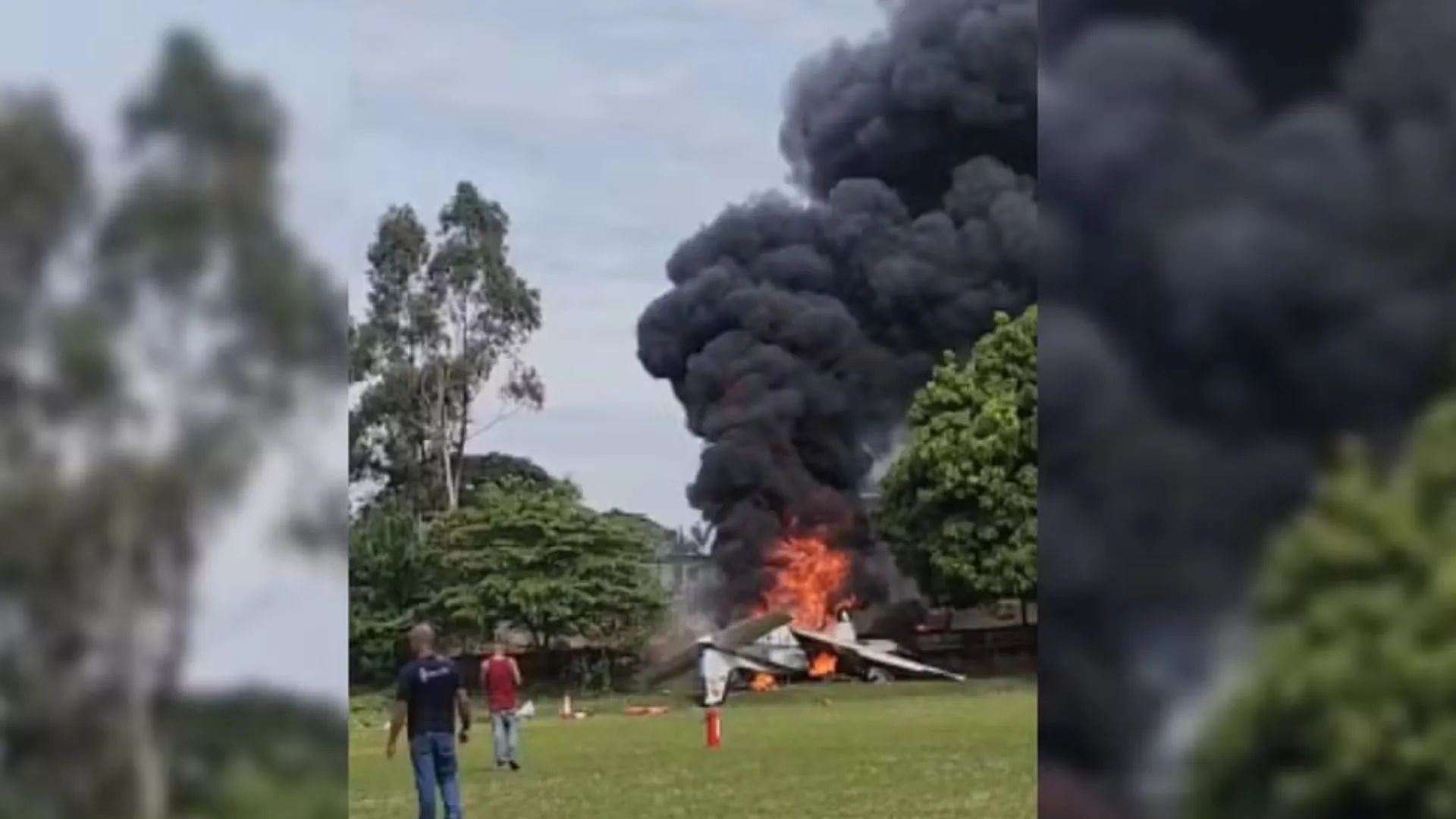 Queda de avião deixa dois mortos e um ferido