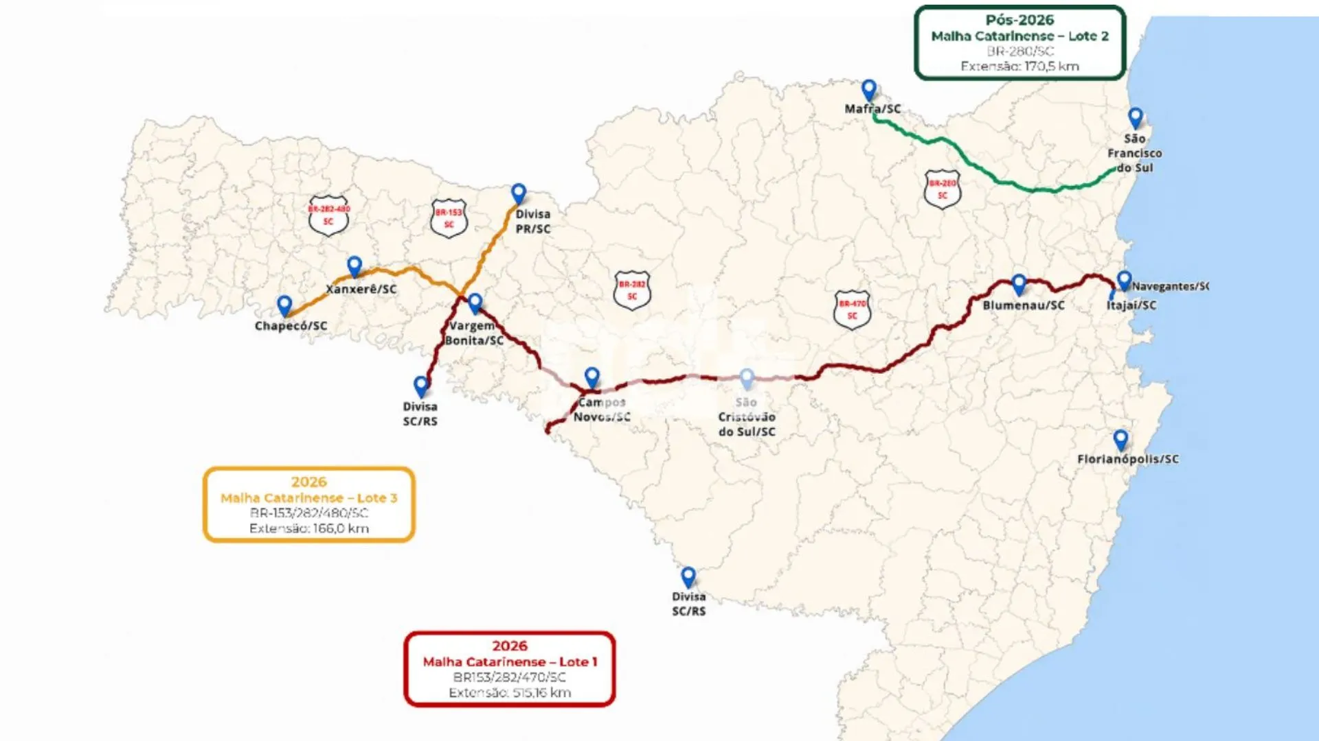Governo Federal confirma 11 novos pedágios eletrônicos no Oeste de Santa Catarina