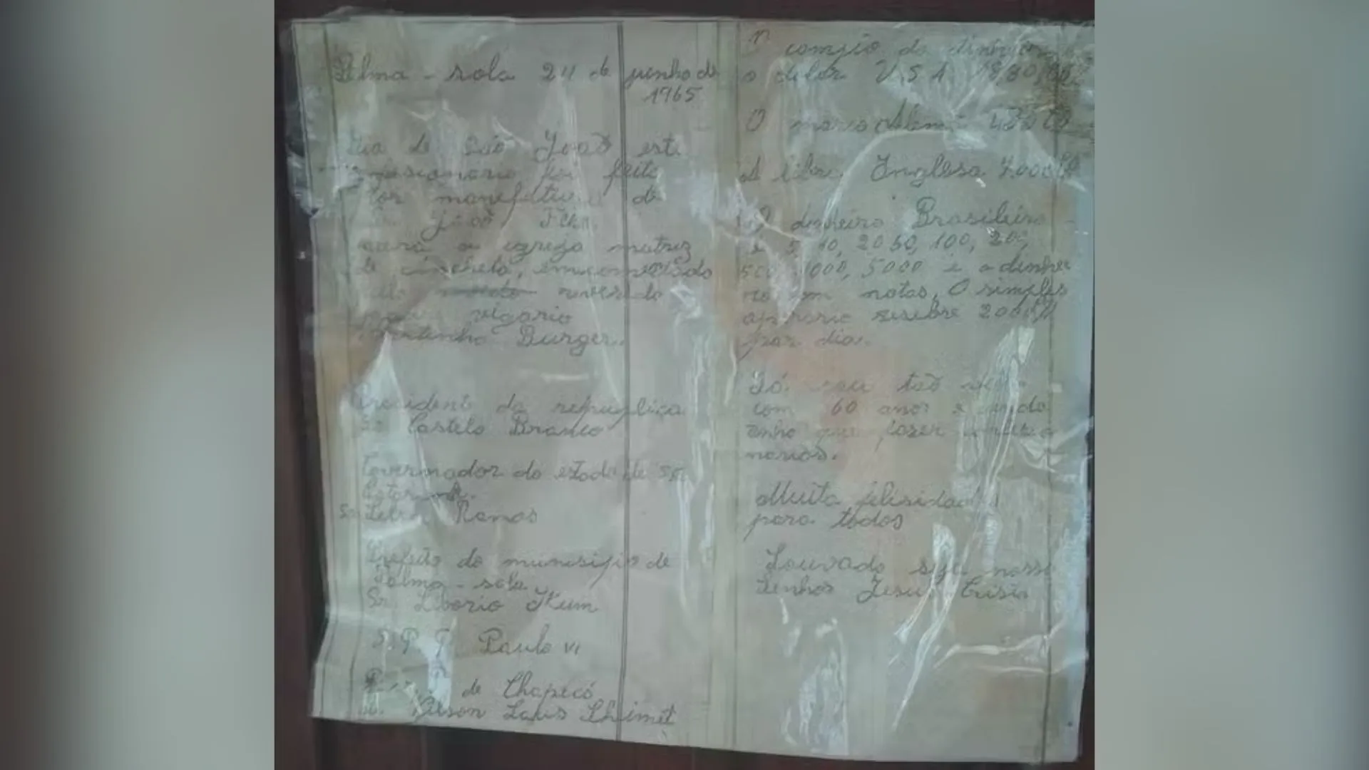 Carta escondida em confessionário por mais de 40 anos revela desabafo de carpinteiro no Oeste de SC