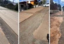 Vereadores questionam qualidade de reparos nos asfaltos de Caçador Vereadores questionam qualidade de reparos nos asfaltos de Caçador