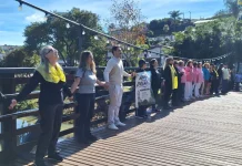 Abraço ao Rio do Peixe reforça conscientização ambiental Abraço ao Rio do Peixe reforça conscientização ambiental