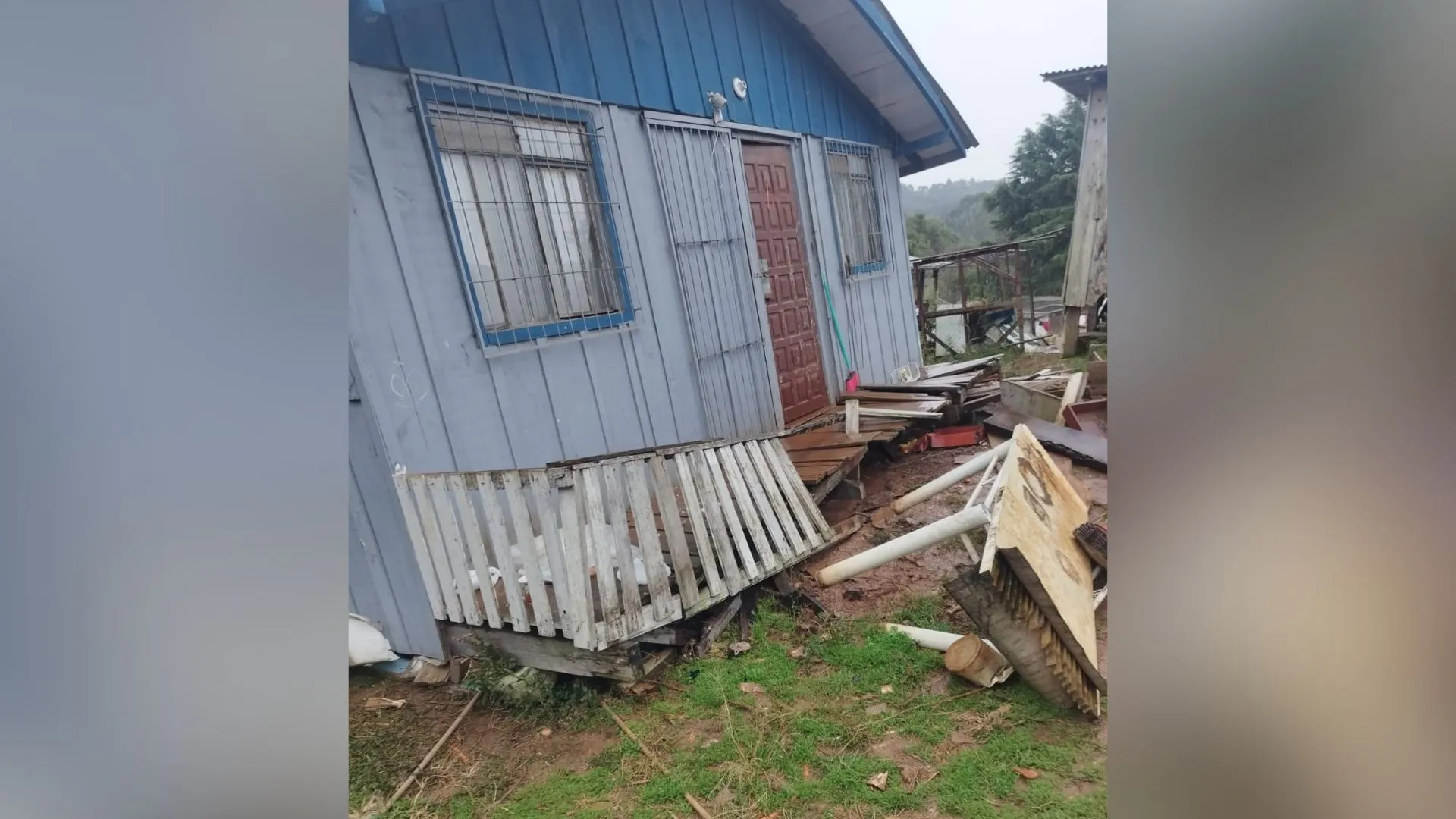 Casa é interditada após se mover do lugar em Caçador