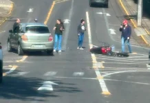 Novo acidente em cruzamento do bairro Berger fere motociclista Novo acidente em cruzamento do bairro Berger fere motociclista