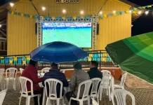 Caçador prepara transmissão do jogo Brasil x Noruega no Parque Central Caçador prepara transmissão do jogo Brasil x Noruega no Parque Central