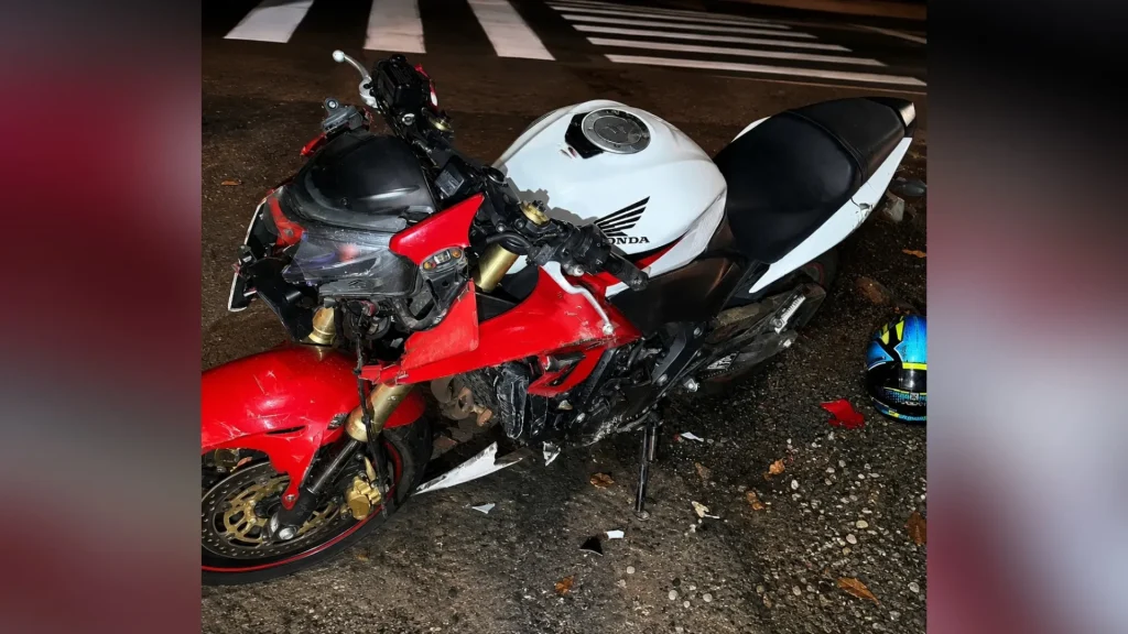 Motorista sem CNH corta frente de moto em Caçador