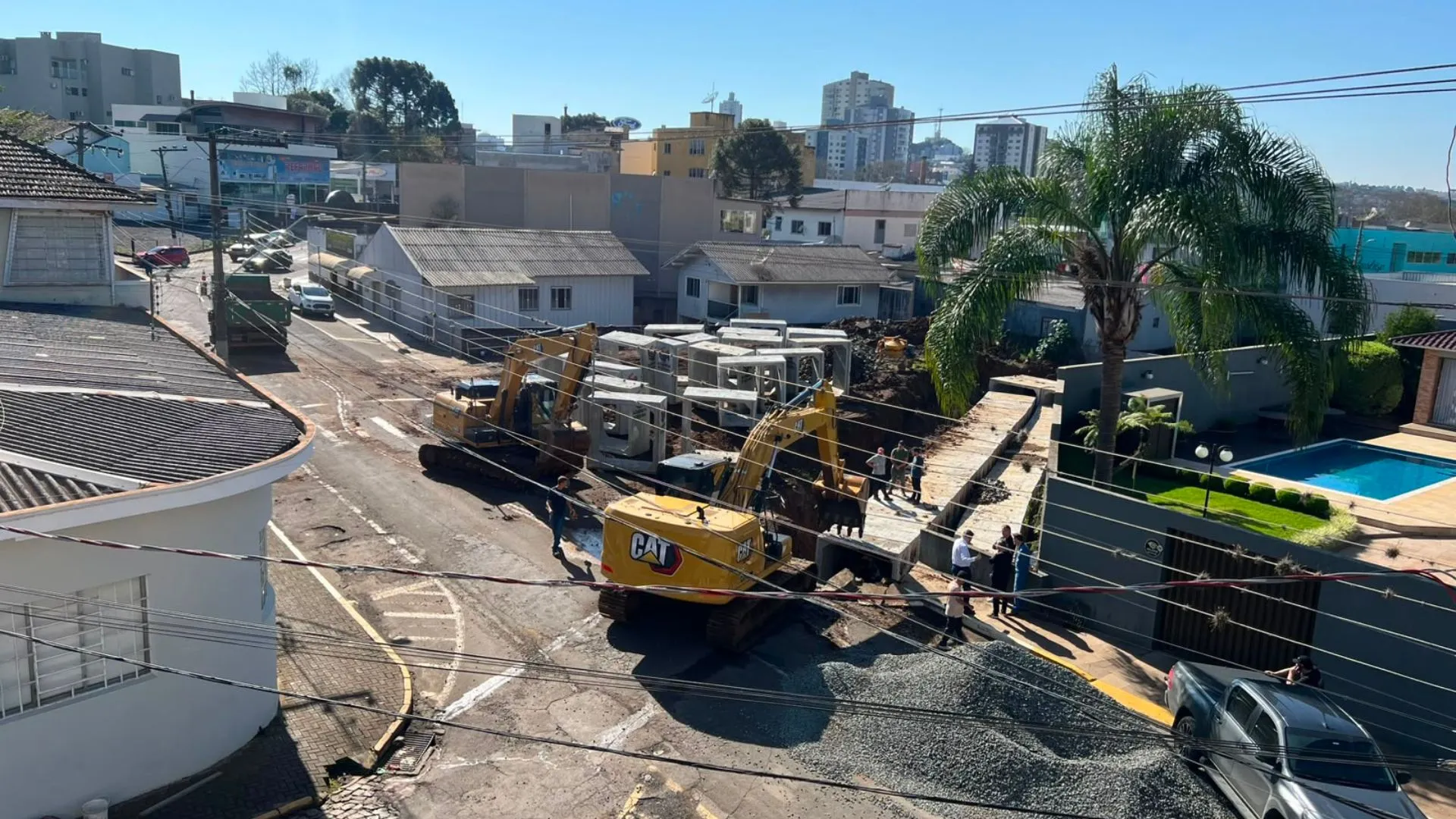Prefeitura avança com obras de macrodrenagem e iluminação em Caçador