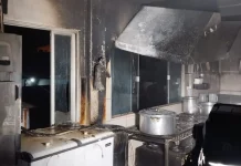 Incêndio atinge restaurante no Centro de Campos Novos durante a noite Incêndio atinge restaurante no Centro de Campos Novos durante a noite