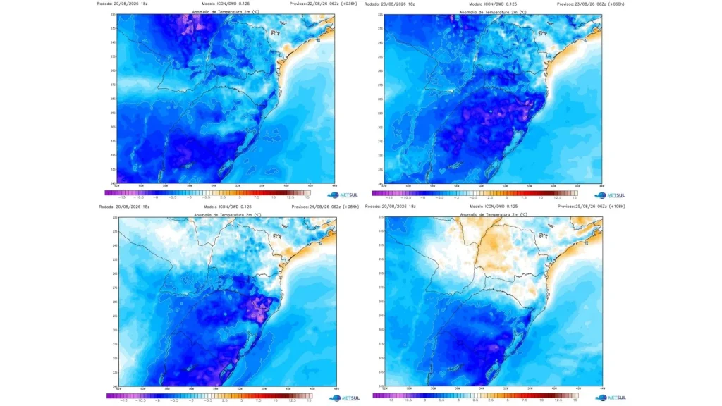 Frio intenso chega ao Sul; veja até quando as baixas temperaturas devem durar