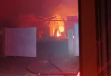 Incêndio destrói casa de madeira em Matos Costa Incêndio destrói casa de madeira em Matos Costa