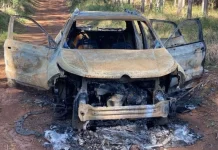 Caminhonete com registro de furto em Ibiam é encontrada incendiada Caminhonete com registro de furto em Ibiam é encontrada incendiada