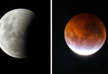 Eclipse lunar quase total cobre céu no Brasil e em três continentes Eclipse lunar quase total cobre céu no Brasil e em três continentes