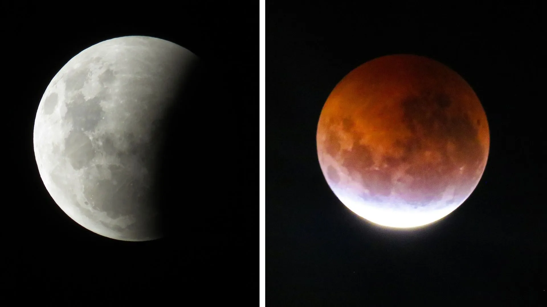 Eclipse lunar quase total cobre céu no Brasil e em três continentes
