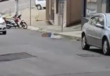 Vaga de estacionamento é “reservada” ilegalmente em Videira Vaga de estacionamento é “reservada” ilegalmente em Videira