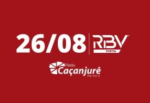 RBV Notícias Caçanjurê – 26/08/2026 – Edição 1624 RBV Notícias Caçanjurê – 26/08/2026 – Edição 1624