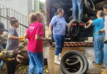 Videira encaminha para reciclagem mais de 1.400 pneus recolhidos no combate à dengue Videira encaminha para reciclagem mais de 1.400 pneus recolhidos no combate à dengue