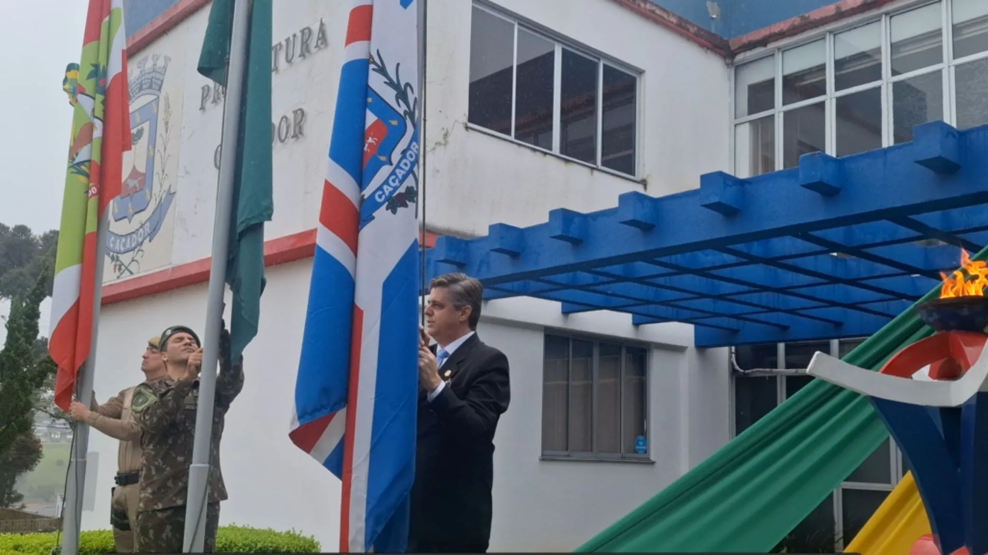 Caçador inicia Semana da Pátria com Fogo Simbólico e ensaios