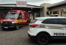 Homem é ferido no pescoço e levado em estado crítico ao hospital de Fraiburgo Homem é ferido no pescoço pelo próprio filho em Fraiburgo