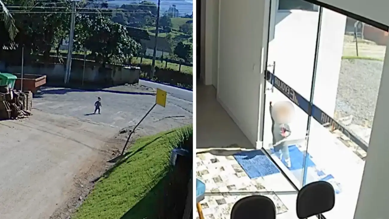 Criança de 1 ano e 6 meses foge de creche e vai até o trabalho da mãe