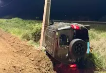 Duas pessoas ficam feridas após carro colidir contra poste em Capinzal Duas pessoas ficam feridas após carro colidir contra poste em Capinzal