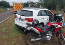Motociclista fica ferido após colisão traseira na SC-355 em Videira Motociclista fica ferido após colisão traseira na SC-355 em Videira