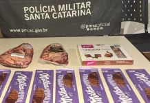 Homem é preso suspeito de furto de chocolates e picanha em SC Homem é preso suspeito de furto de chocolates e picanha em SC