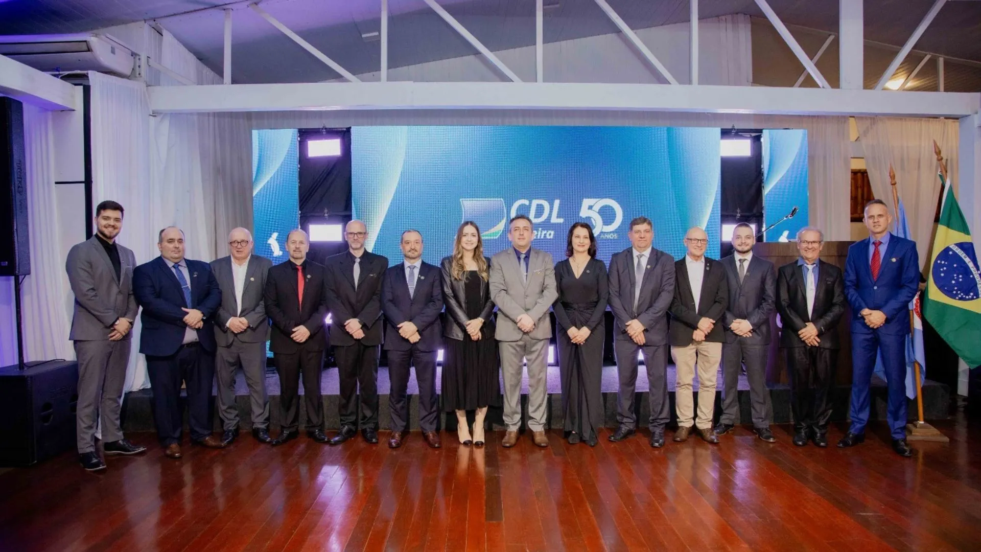 CDL Videira celebra 50 anos com homenagens a lideranças e ex-presidentes