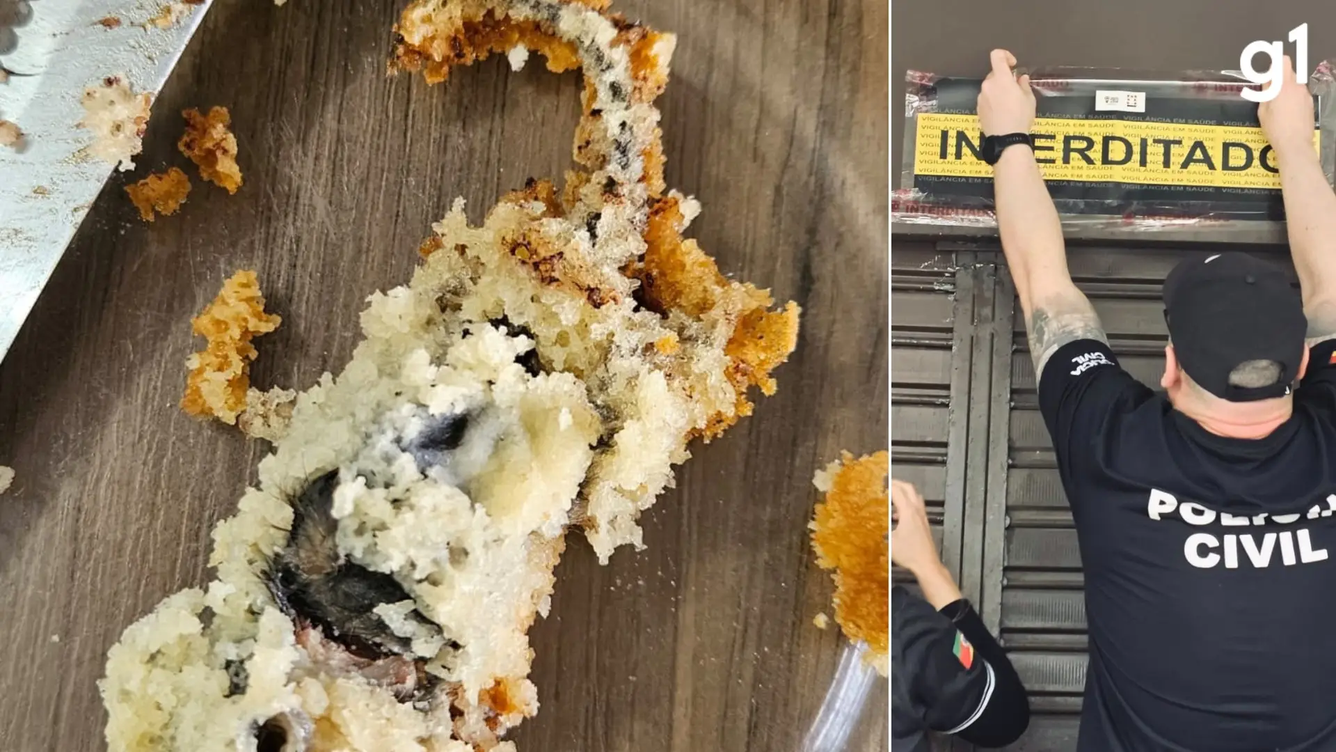 Cliente que encontrou rato dentro de bolo comeu parte do alimento
