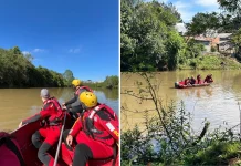 Bombeiros fazem buscas por mulher desaparecida em Caçador Bombeiros fazem buscas por mulher desaparecida em Caçador