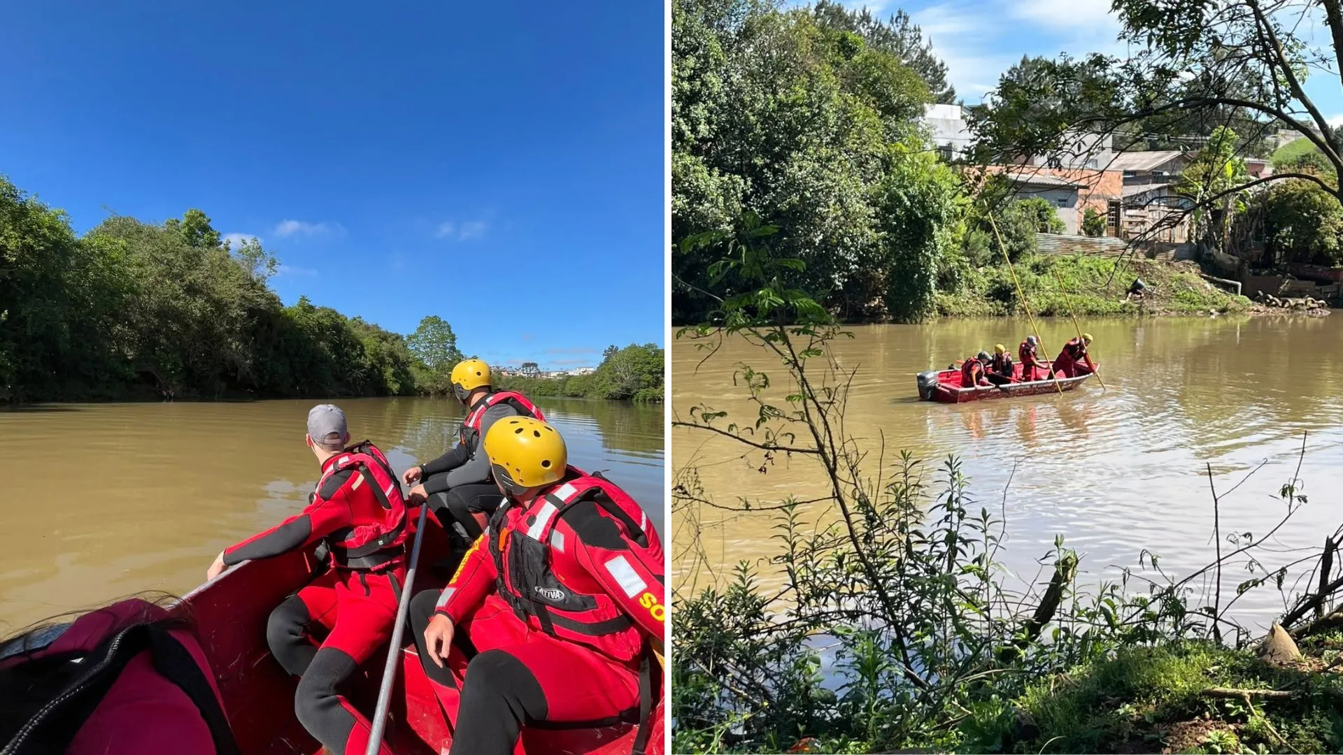 Bombeiros fazem buscas por mulher desaparecida em Caçador